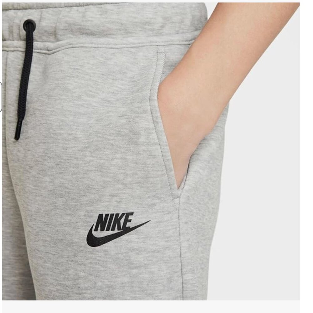 Nike Tech Fleece Big Kids' (Boys') Shorts Grey Heather/Black/Black - Picture 2 of 4
